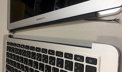 分断されたMacBookAir